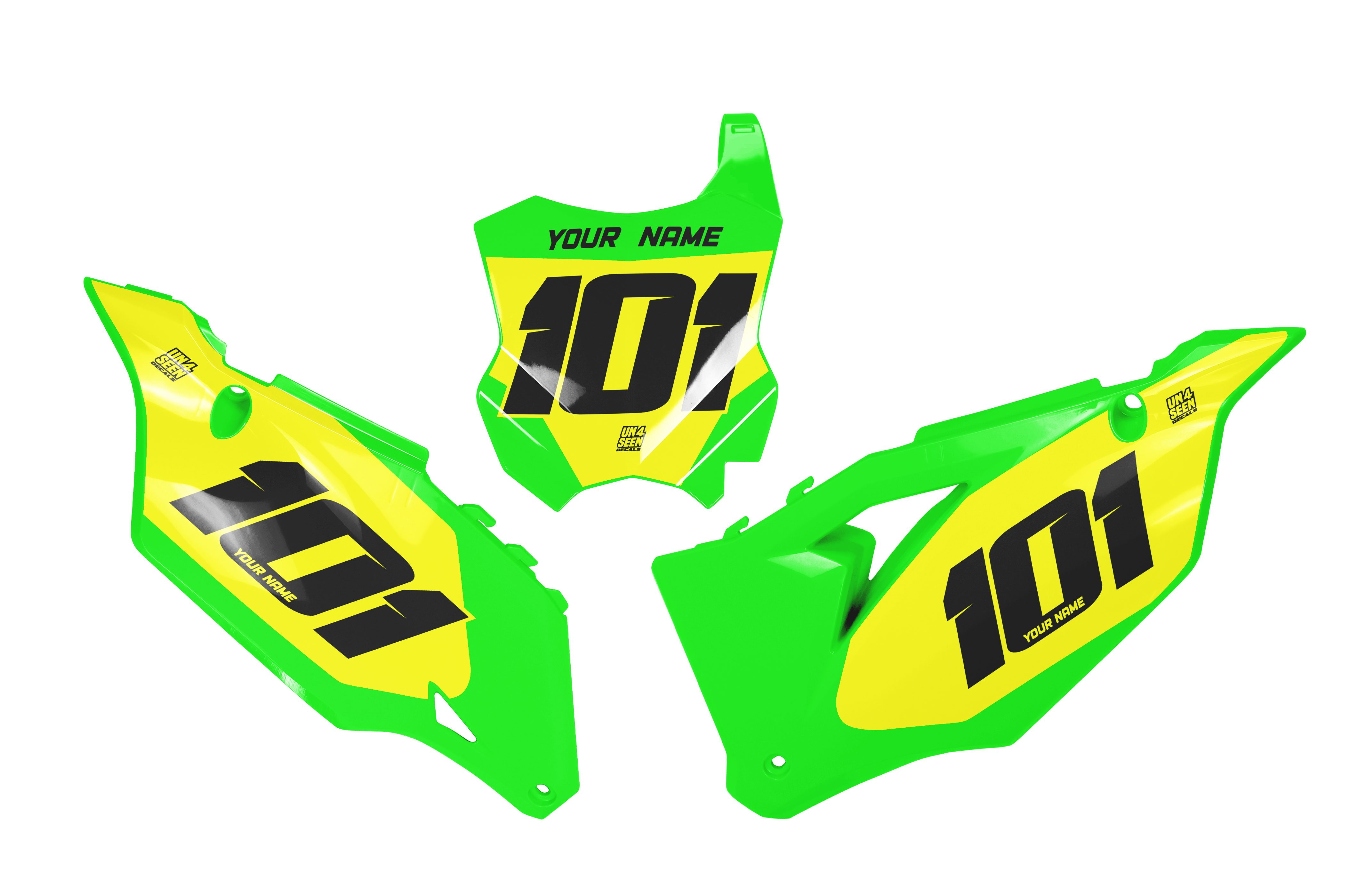 Kawasaki Number Background Decals - Charge