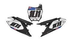 Suzuki Flags Number Background - RMZ RM RMX DR DRZ JR Models | All Years