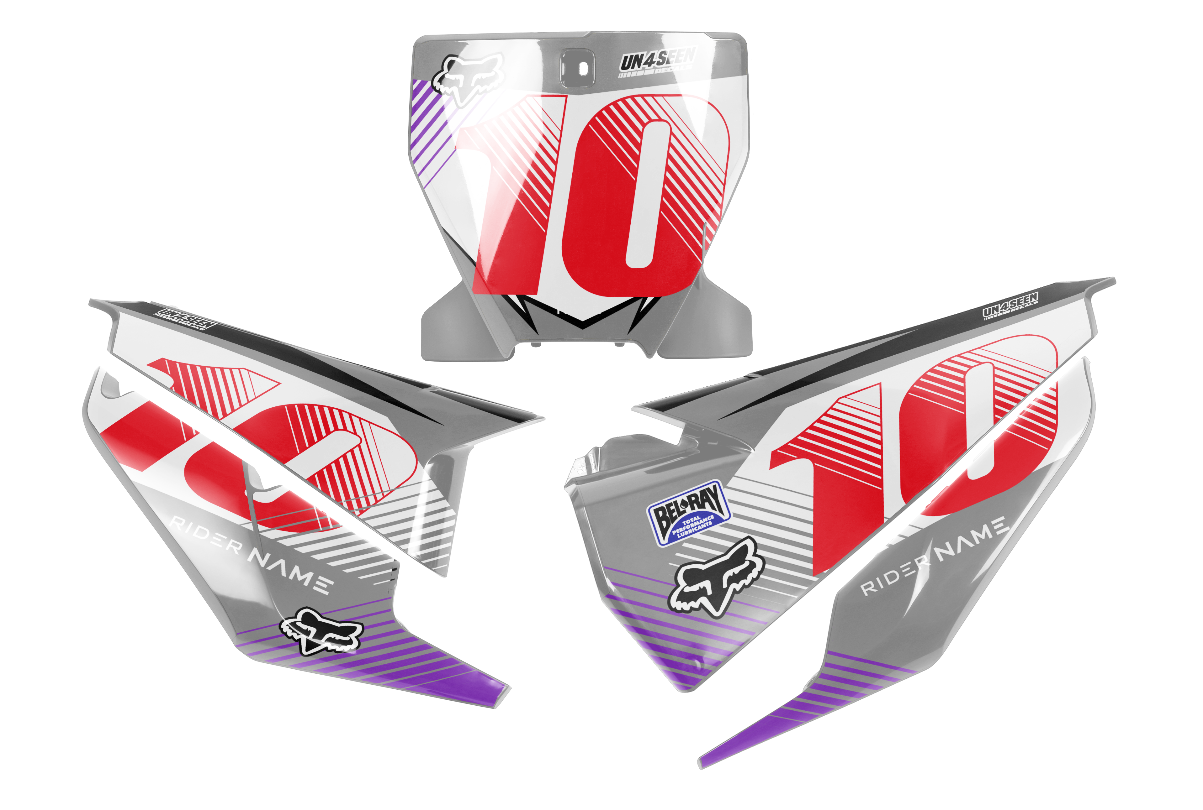 Husqvarna Number Background Decals - Vapor