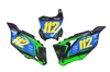 Kawasaki Number Background Decals - Granite
