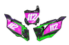 Kawasaki Number Background Decals - Granite