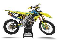 Suzuki Pocket Yellow Graphic Kit - RMZ RM RMX DR DRZ JR Models | All Years