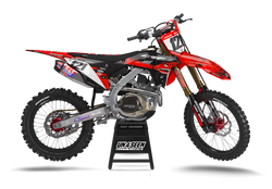 Honda Warboy Red Graphic Kit - CRF CR XR Models | All Years