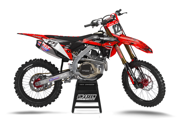 Honda Warboy Red Graphic Kit - CRF CR XR Models | All Years