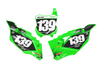 Kawasaki Number Background Decals - Bossed
