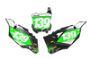 Kawasaki Number Background Decals - Bossed
