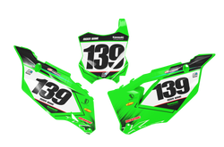 Kawasaki Bossed Number Background - KK KXF KDX KLX Models | All Years