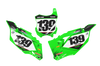 Kawasaki Number Background Decals - Bossed