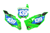 Kawasaki Number Background Decals - Bossed
