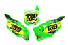 Kawasaki Number Background Decals - Bossed