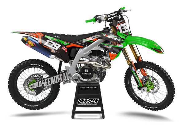 Kawasaki Jambo Orange Graphic Kit - KK KXF KDX KLX Models | All Years