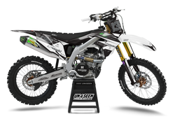 Kawasaki Backspace White Graphic Kit - KK KXF KDX KLX Models | All Years