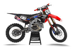 Honda Messy Red Graphic Kit - CRF CR XR Models | All Years