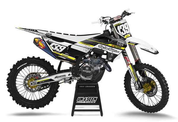Husqvarna Leopard Yellow Graphic Kit - TC FC TE TX FE FS FX Models | All Years