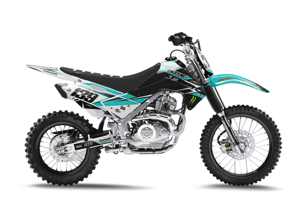 Kawasaki Frek Teal Graphic Kit - KK KXF KDX KLX Models | All Years
