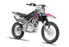 KLX140 Graphics Kit - Robotic Pink