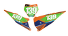 KTM Number Background Decals - Alpha