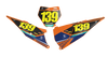KTM Number Background Decals - Alpha