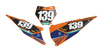 KTM Number Background Decals - Alpha