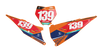 KTM Number Background Decals - Alpha