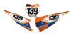 KTM Number Background Decals - Alpha