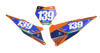 KTM Number Background Decals - Alpha