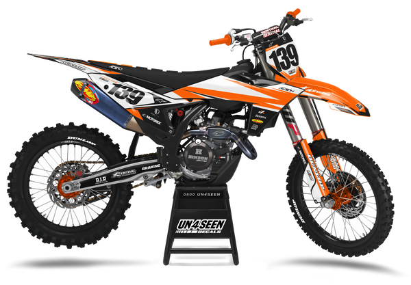 KTM Geo White Graphic Kit - SX SXF XC XCF EXC EXCF Models | All Years