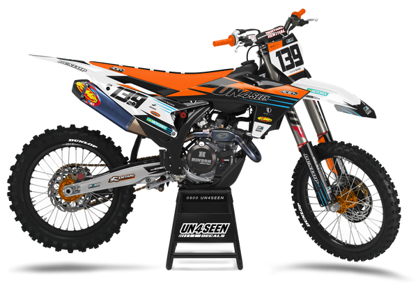 KTM Spear Orange Graphic Kit - SX SXF XC XCF EXC EXCF Models | All Years