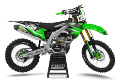 Kawasaki Backspace Green Graphic Kit - KK KXF KDX KLX Models | All Years