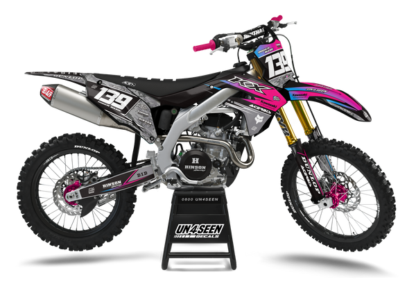 Kawasaki Robotic Pink Graphic Kit - KK KXF KDX KLX Models | All Years