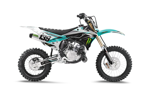 Kawasaki Frek Teal Graphic Kit - KK KXF KDX KLX Models | All Years