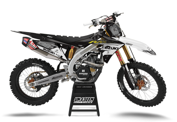 Suzuki Backspace White Graphic Kit - RMZ RM RMX DR DRZ JR Models | All Years