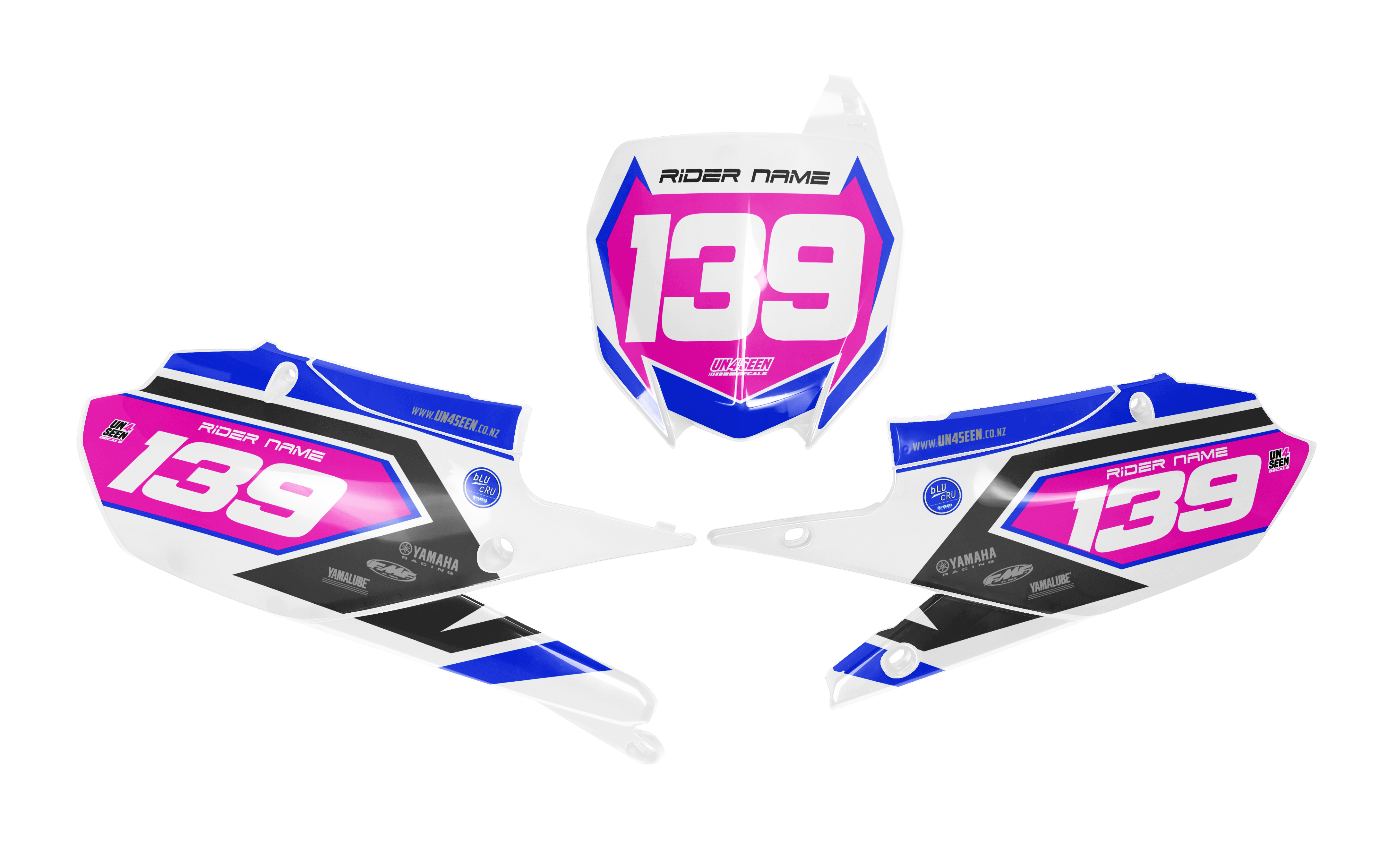 Yamaha Number Background Decals - Vortex