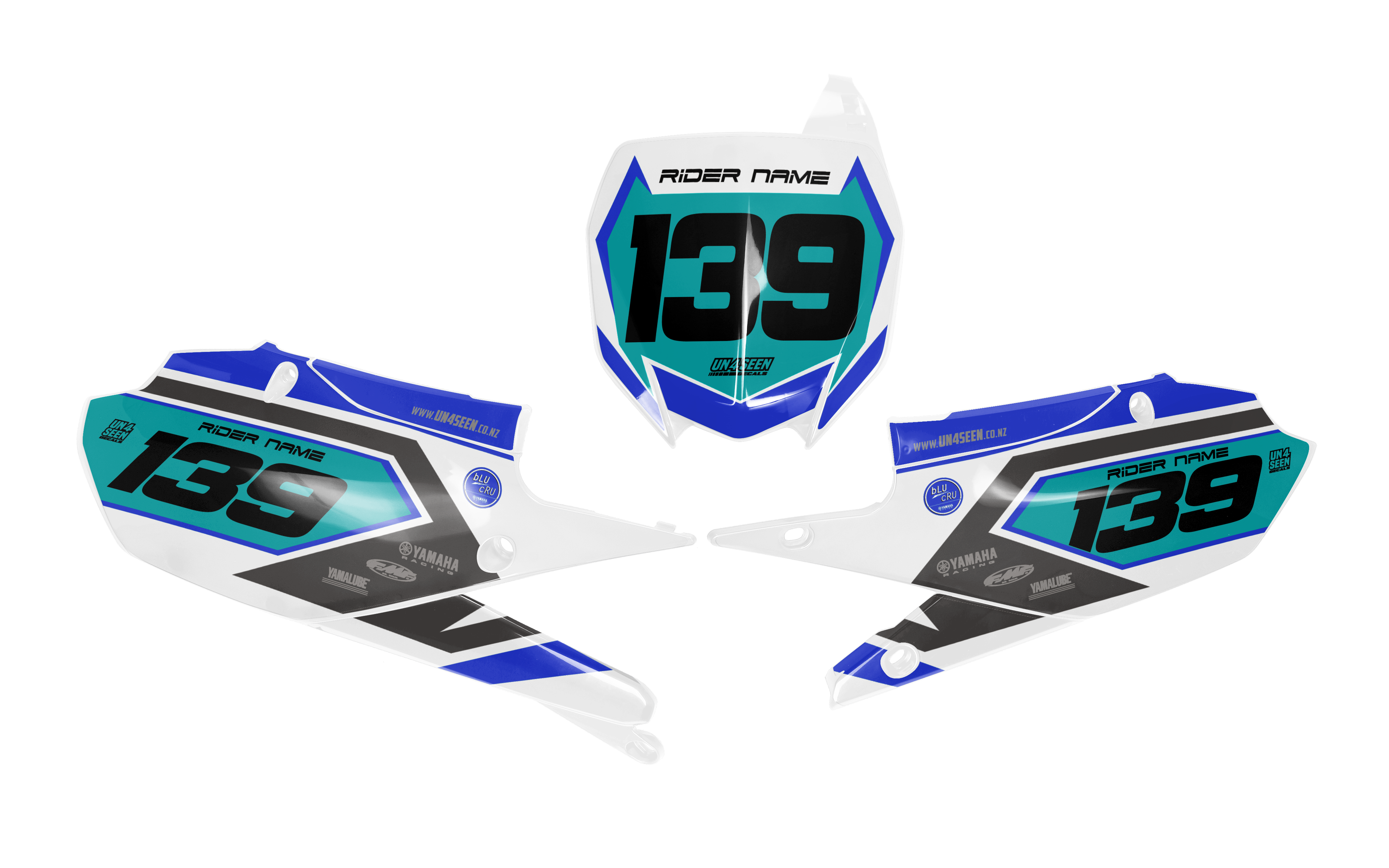 Yamaha Number Background Decals - Vortex