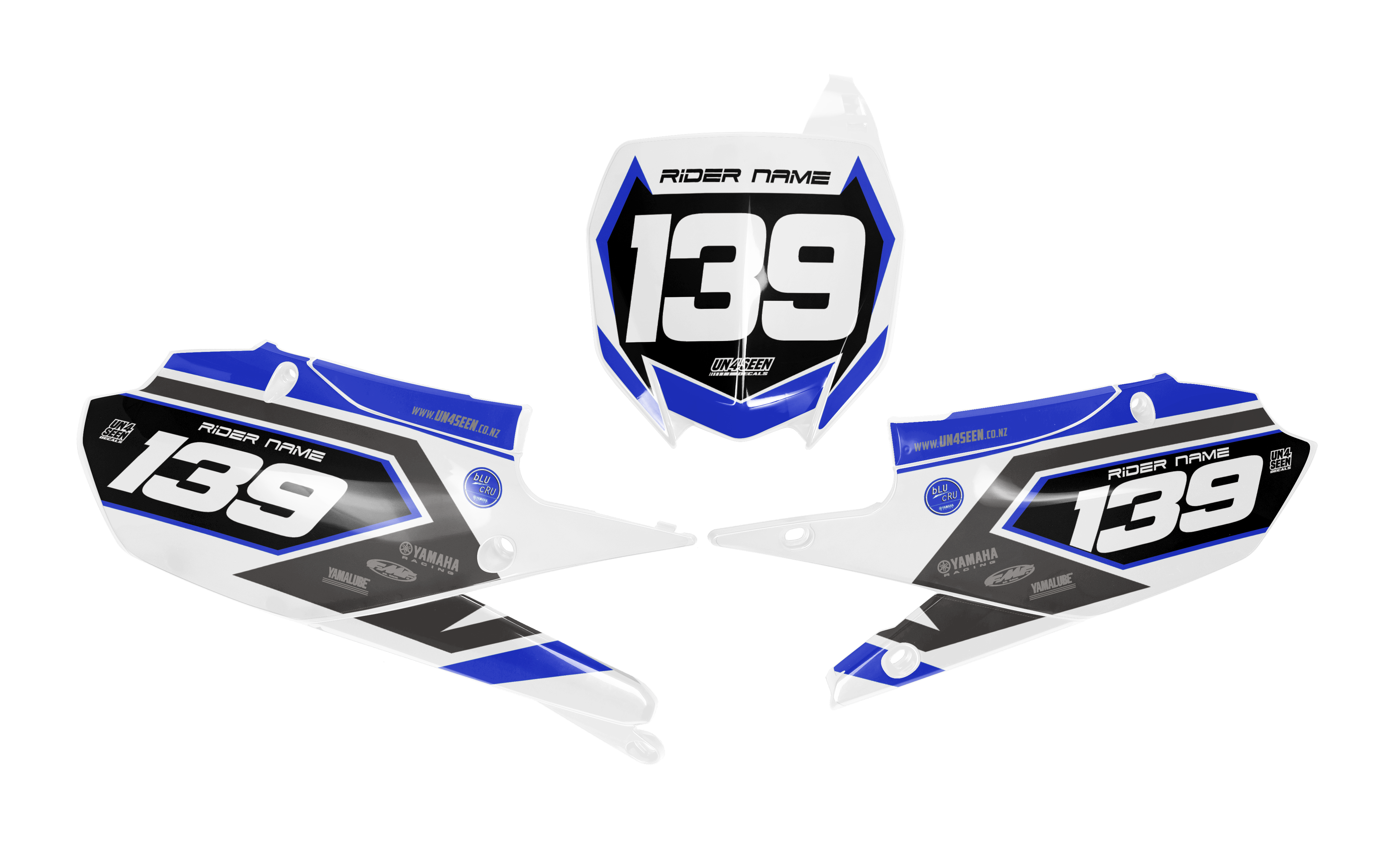 Yamaha Number Background Decals - Vortex