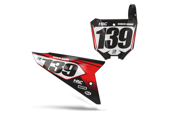 Honda Dream Number Plate Background Decals - CRF CR XR Models | All Years