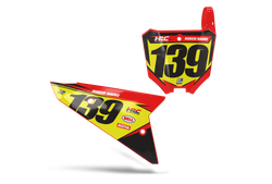 Honda Luck Number Plate Background Decals - CRF CR XR Models | All Years
