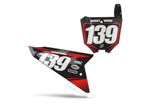 Honda Spec Number Plate Background Decals - CRF CR XR Models | All Years