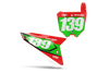 Honda Number Background Decals - Slight