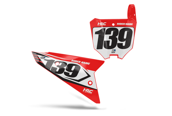 Honda Slight Number Plate Background Decals - CRF CR XR Models | All Years