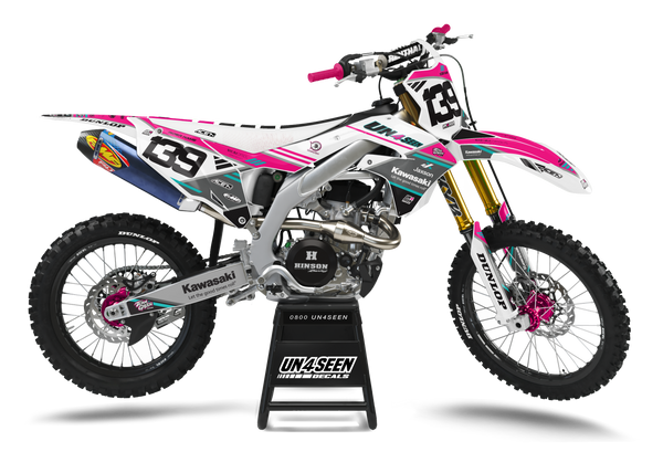Kawasaki Herman Pink Graphic Kit - KK KXF KDX KLX Models | All Years