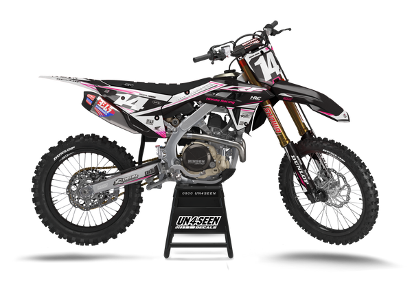 Honda Lit Black Graphic Kit - CRF CR XR Models | All Years