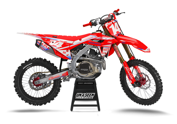 Honda Lit Red Graphic Kit - CRF CR XR Models | All Years
