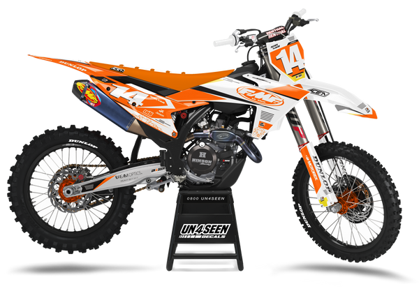 KTM Teso Orange Graphic Kit - SX SXF XC XCF EXC EXCF Models | All Years