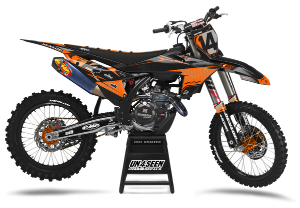 KTM Sneekers Orange Graphic Kit - SX SXF XC XCF EXC EXCF Models | All Years