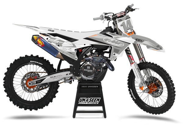 KTM Teso Grey Graphic Kit - SX SXF XC XCF EXC EXCF Models | All Years