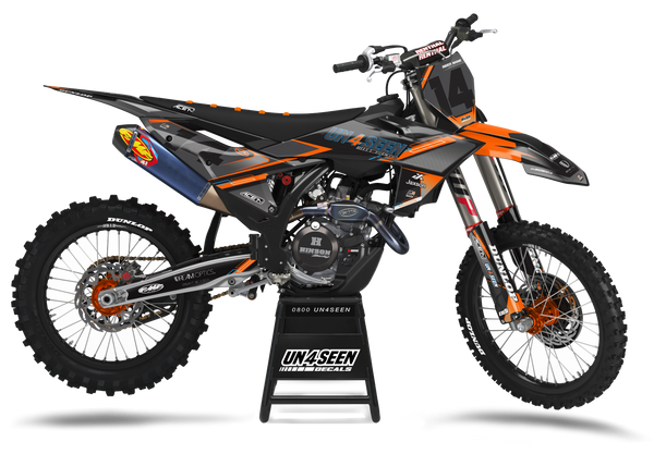 KTM Warrior Orange Graphic Kit - SX SXF XC XCF EXC EXCF Models | All Years