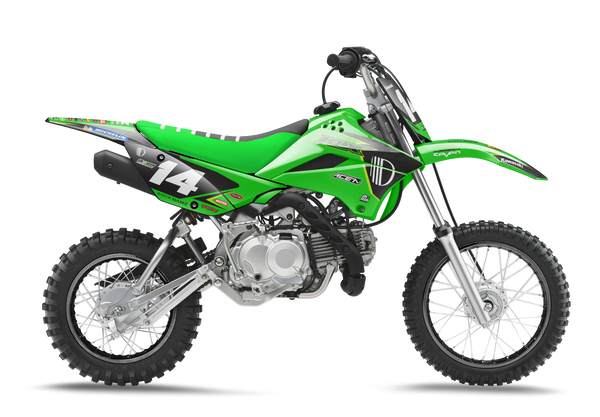 Kawasaki Punch Green Graphic Kit - KK KXF KDX KLX Models | All Years