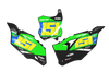 Kawasaki Number Background Decals - Rise