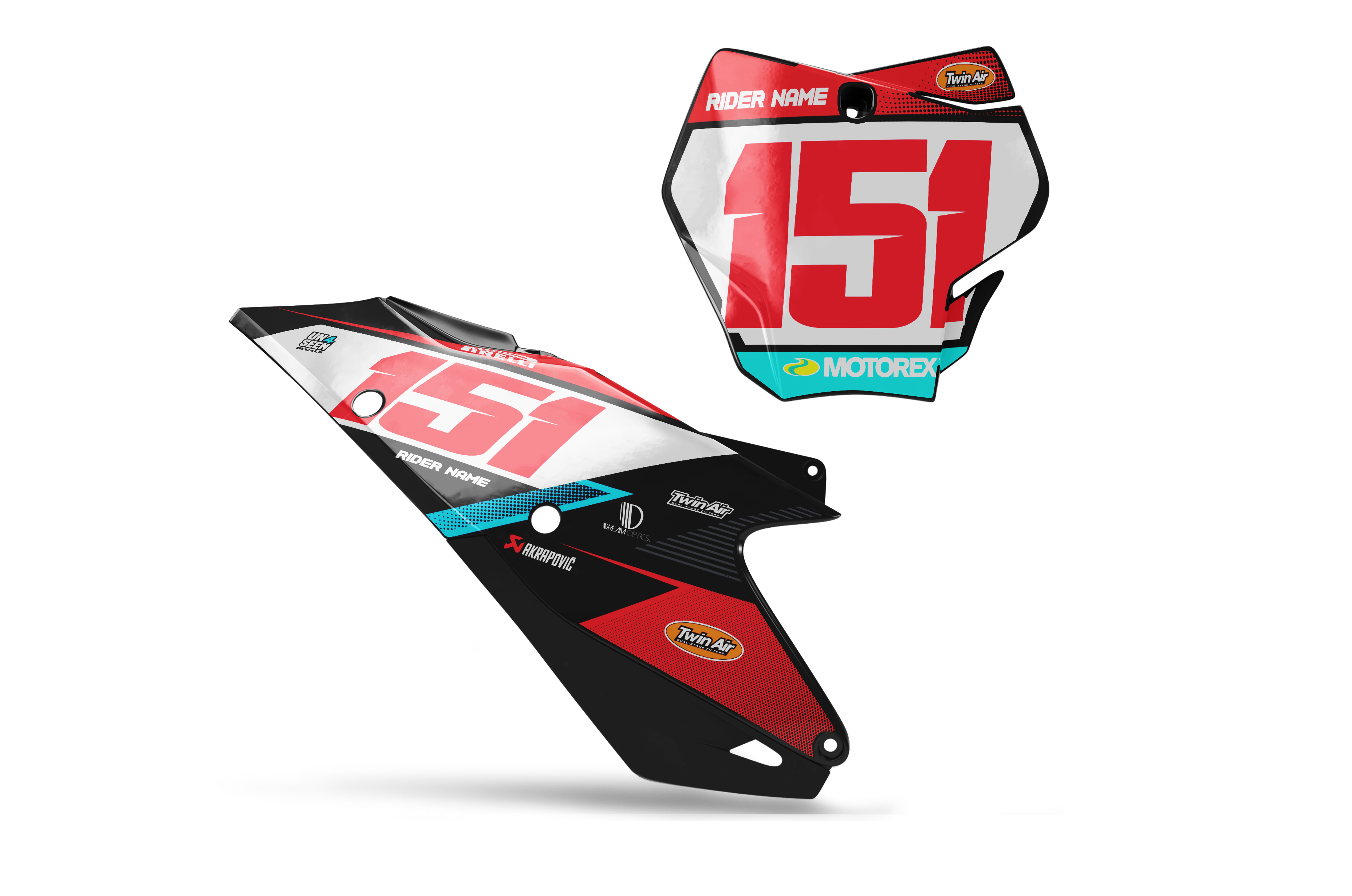 GASGAS Number Background Decals - Kezz